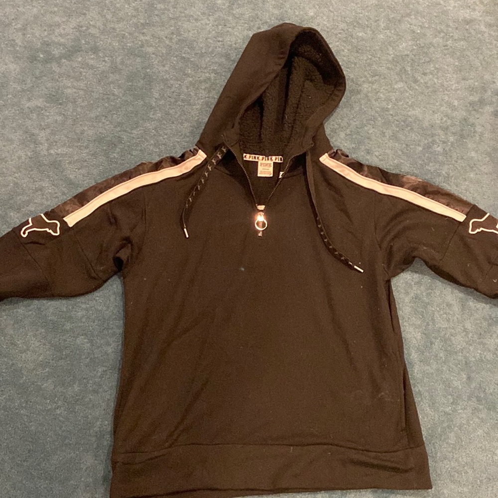 Pink black hoodie